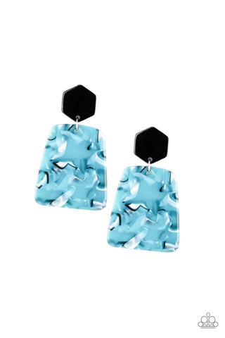 Paparazzi Earrings - Majestic Mariner - Blue