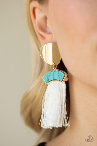 Paparazzi Earrings- Insta Inca - Blue
