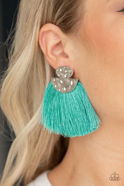 Paparazzi Earrings - Make Some PLUME - Blue