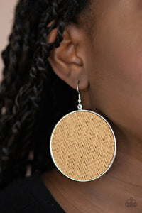 Paparazzi Earrings - Wonderfully Woven - Brown